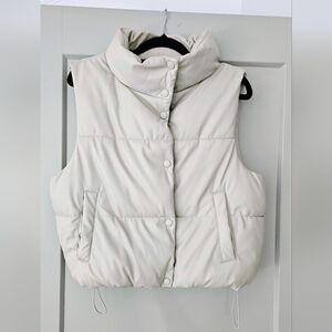 Cream Puffer Vest